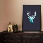 Bookish Poster Blue Deer 21x30cm