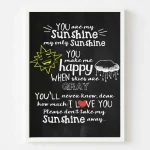 Poster You are my sunshine 21x30cm Σε Πλαστική Κορνίζα