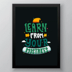 Inspirational Poster "Learn From Your Mistakes" Σε Πλαστική Κορνίζα 21x30