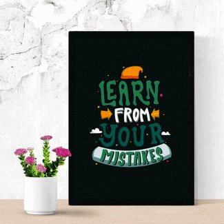 Inspirational Poster "Learn From Your Mistakes" Σε Πλαστική Κορνίζα 21x30