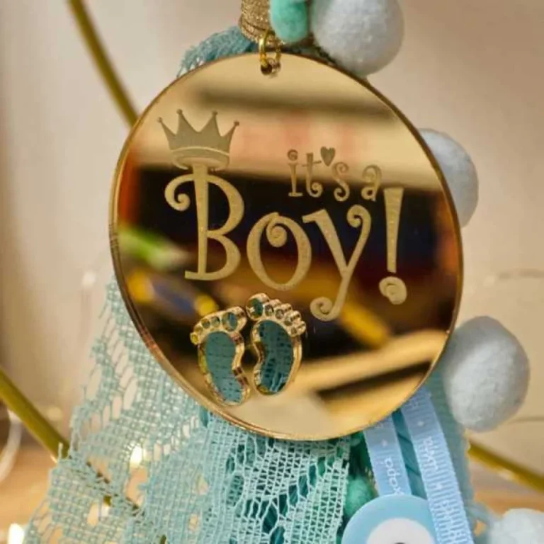 Κρεμαστό Γούρι Plexiglass It's A Boy Για Νεογέννητο