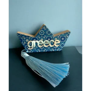 Σουβενίρ Ξύλινο Γούρι Καραβάκι Greece