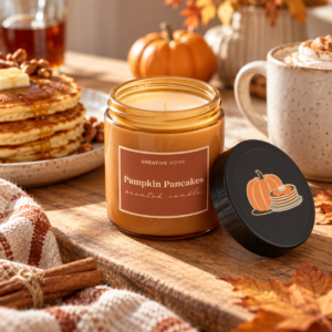 Αρωματικό Κερί Pumpkin Pancakes σε Γυάλινο Βάζο