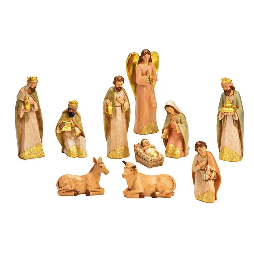 ΧΡΙΣΤΟΥΓΕΝΝΙΆΤΙΚΕΣ ΦΙΓΟΎΡΕΣ CRIB SET OF 10, MADE OF POLY COLORFUL (H) 6-23CM