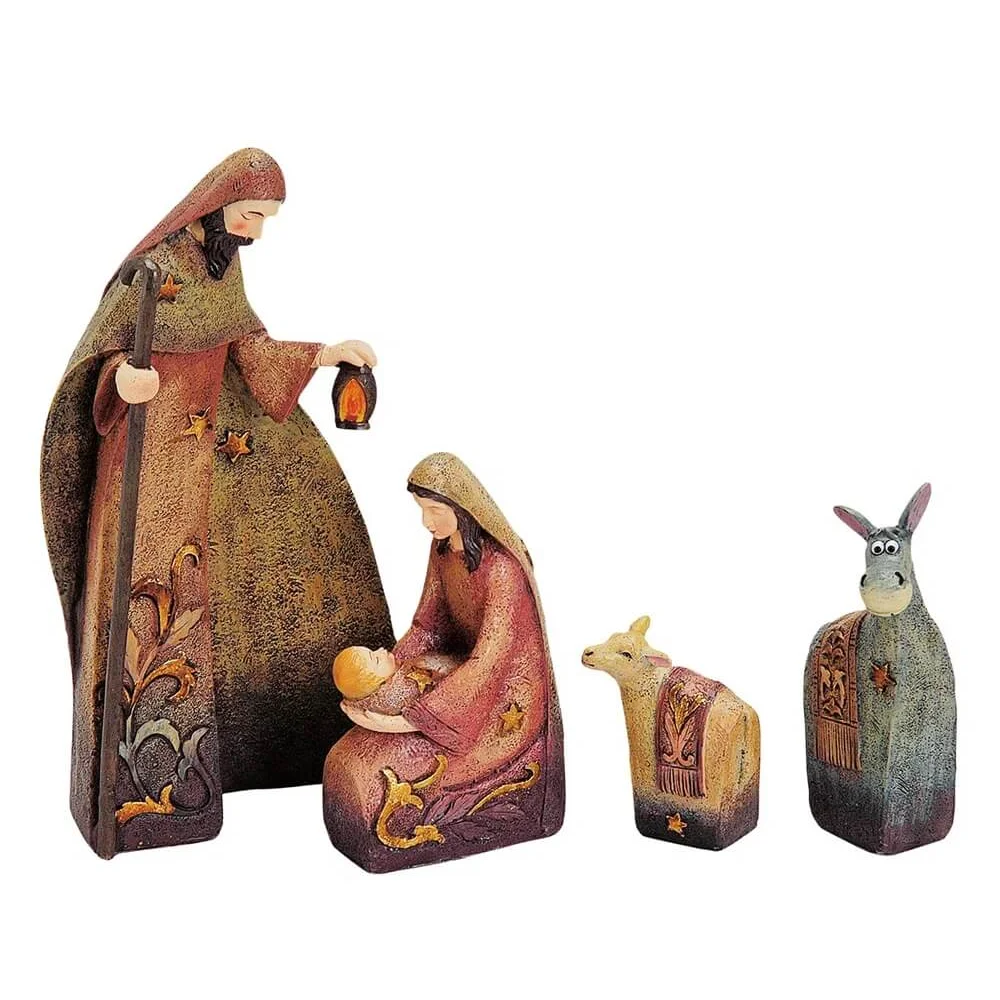 ΧΡΙΣΤΟΥΓΕΝΝΙΆΤΙΚΕΣ ΦΙΓΟΎΡΕΣ NATIVITY-SET 4PCS POLYRESIN 6-22CM
