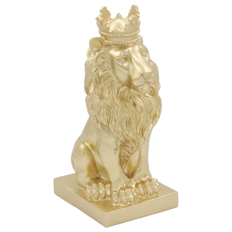 Διακοσμητικό Λιοντάρι Polyresin 72312-1 11,5×17×28 cm Χρυσό Keskor