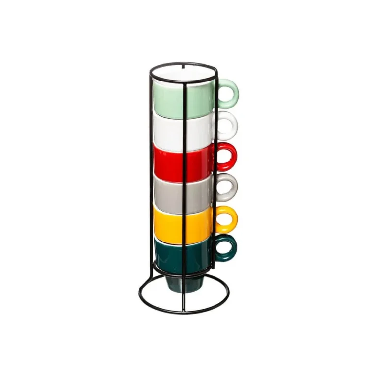 Σετ Φλιτζάνια Espresso Με Βάση Colorama (Σετ 6τμχ) 738719022A 50ml 9.5x9x23.2cm Multicolor Secret De Gourmet