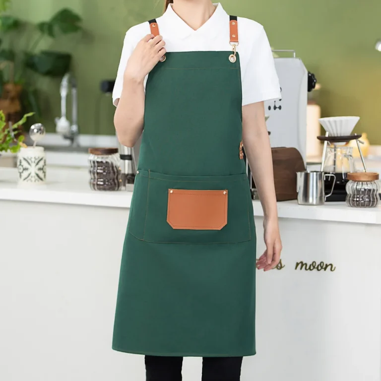 Ποδιά Κουζίνας Με Τσέπη Polyester Με Λεπτομέρειες PU 65700-4 64x78cm Green Keskor