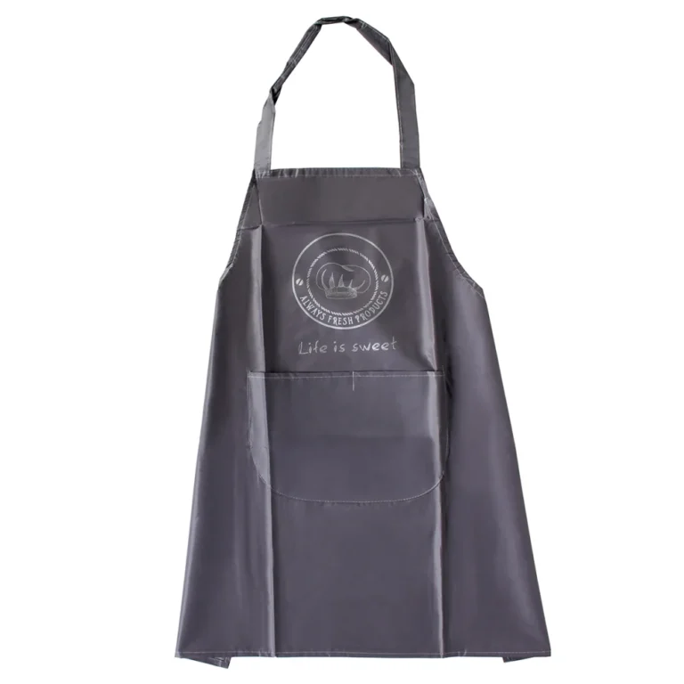 Ποδιά Κουζίνας Με Τσέπη Polyester PVC 65698-2 70x70cm Grey Keskor