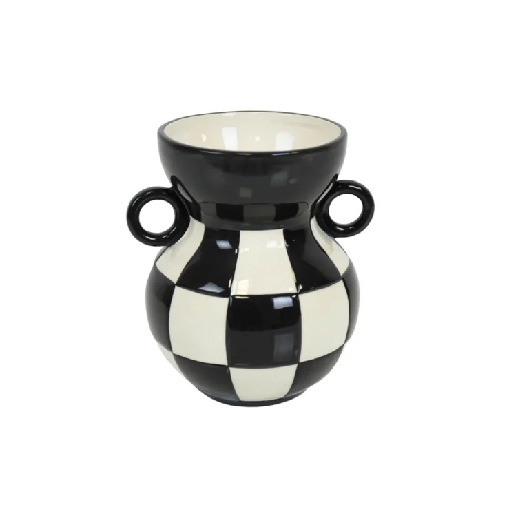 Βάζο Jug 365600171 17cm White - Black Housevitamin