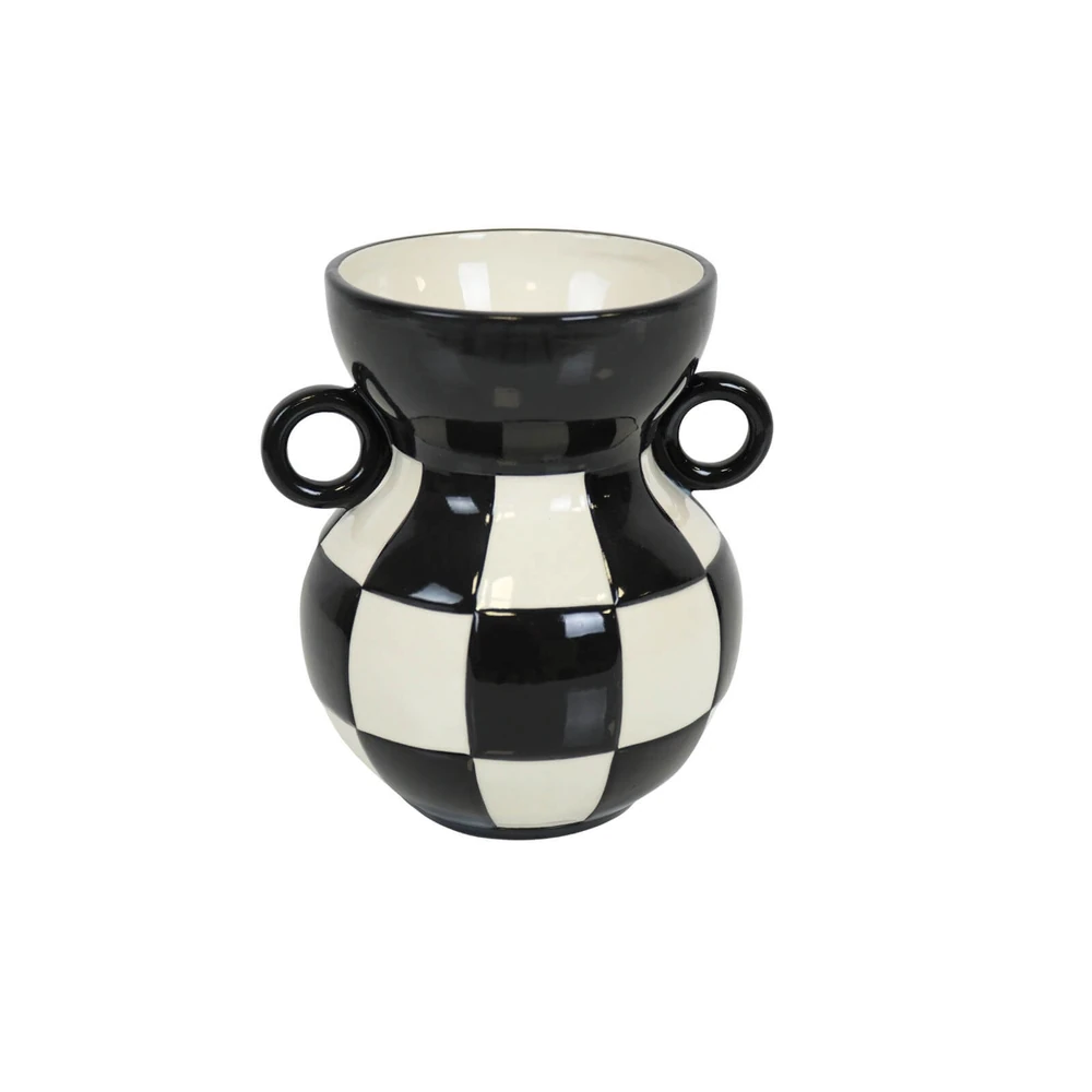 Βάζο Jug 17cm White Black Housevitamin-2