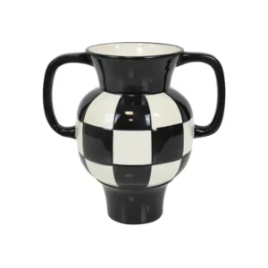 Βάζο Jug 365600172 22cm White - Black Housevitamin