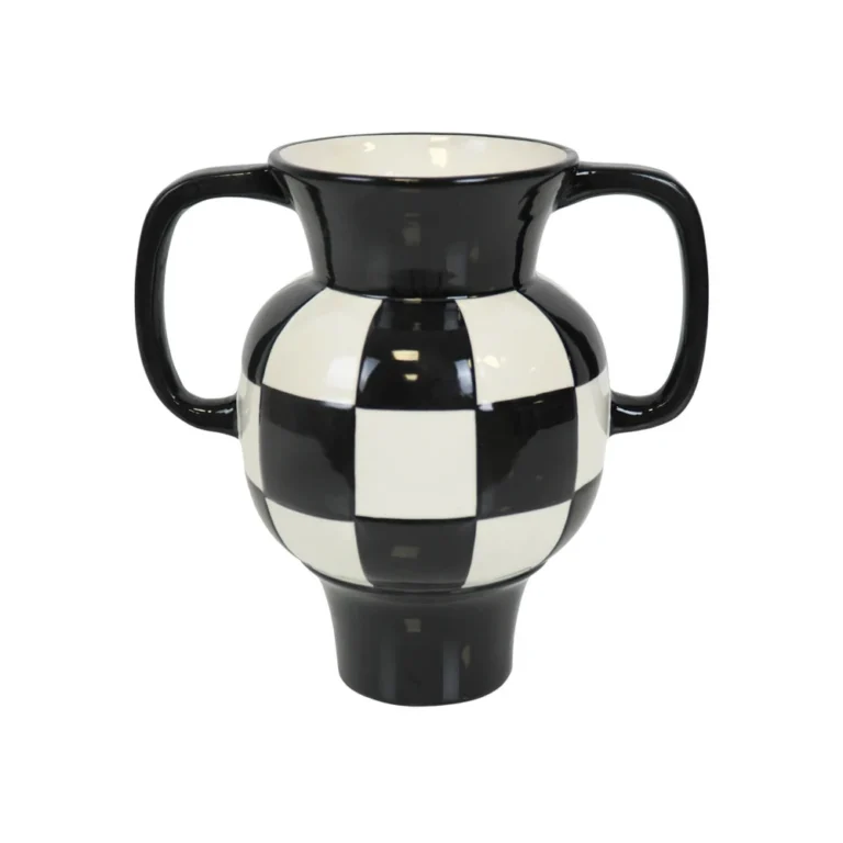 Βάζο Jug 365600172 22cm White - Black Housevitamin