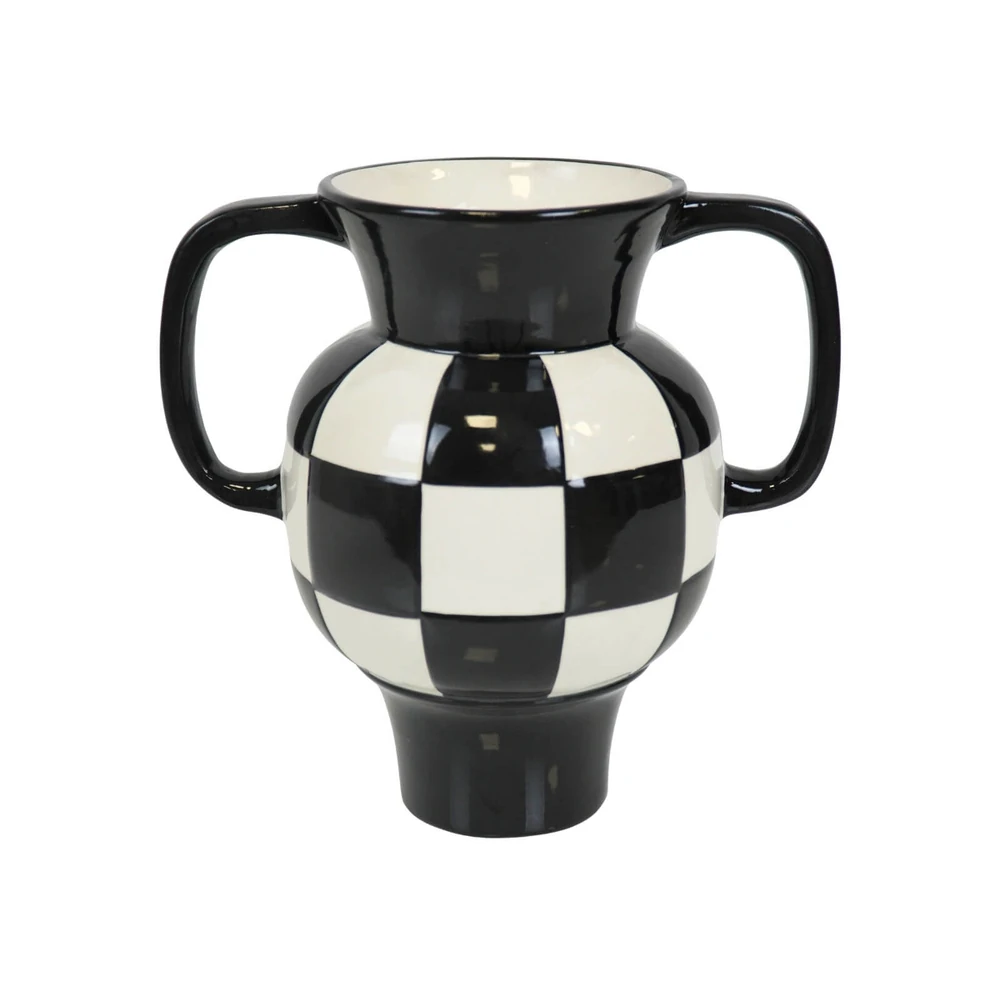 Βάζο Jug 365600172 22cm White - Black Housevitamin